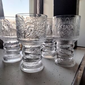 Clear Glass Goblet Set